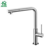 Brushed Nickel 304 Stainless Steel Pull Out Type Sink Mixer Kitchen Faucet