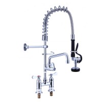 High Quality American Standard Hot And Cold Brass Brush Water Mixer Kitchen Mini Pre Rinse Tap Faucet With Spray